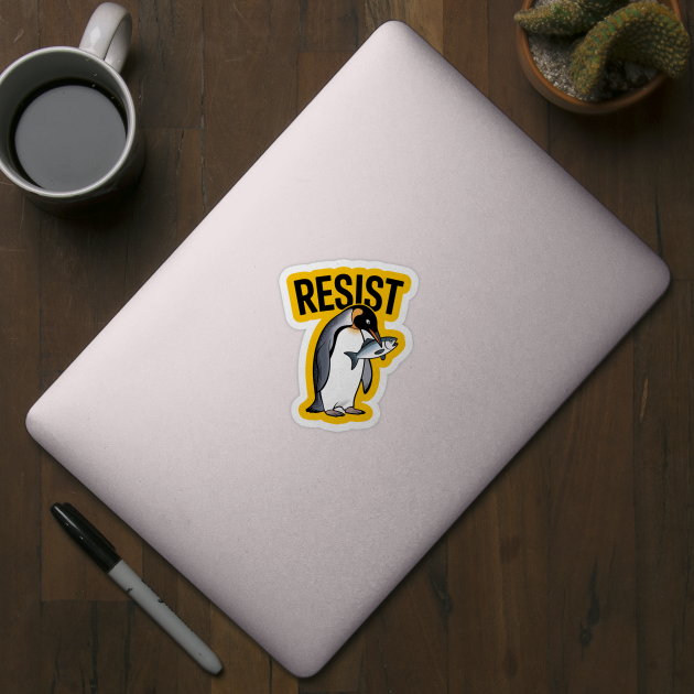 Penguin-Resist-Protest–Funny-Political-Animal-Activism-Design by ArtistTee ⭐⭐⭐⭐⭐